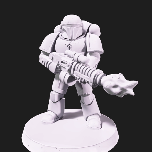 Chaos Flamer miniature — trooper with a flamethrower